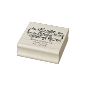 Kerstmis Rustiek Blad Lint Familieadres Rubberstempel (Stempel)