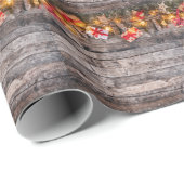 Kerstmis rustieke achtergrond, houten planken. cadeaupapier (Rol Hoek)