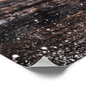 Kerstmis rustieke achtergrond, houten planken. poster (Hoek)