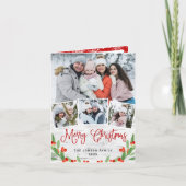 Kerstmis Rustieke Berkenbast 4 FOTO Kaart (Voorkant)