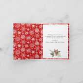 Kerstmis Rustieke Berkenbast 4 FOTO Kaart (Binnen)