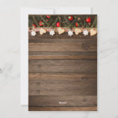 Kerstmis Rustieke Fotocollage Feestdagenkaart (Achterkant)