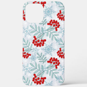 Kerstmis, Rwan, rood, wit, sneeuwvlokken, Case-Mate iPhone Case