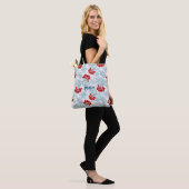 Kerstmis, Rwan, rood, wit, sneeuwvlokken Tote Bag (Op model)