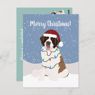 Kerstmis Saint Bernard Briefkaart
