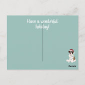 Kerstmis Saint Bernard Briefkaart (Achterkant)