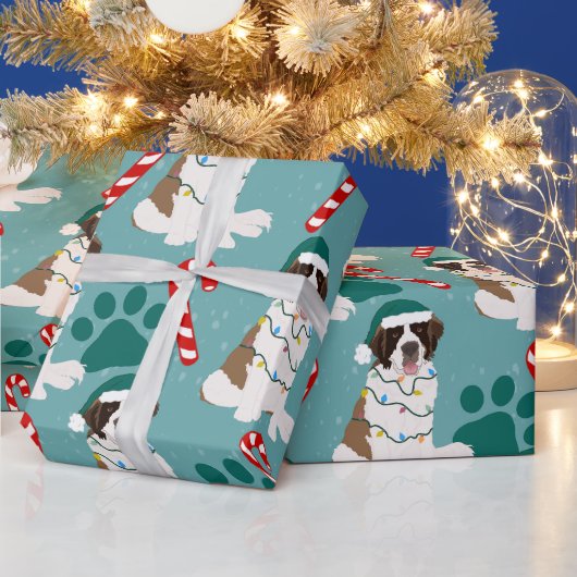 Kerstmis Saint Bernard Cadeaupapier (Feestdagen)
