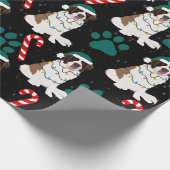 Kerstmis Saint Bernard Cadeaupapier (Hoek)