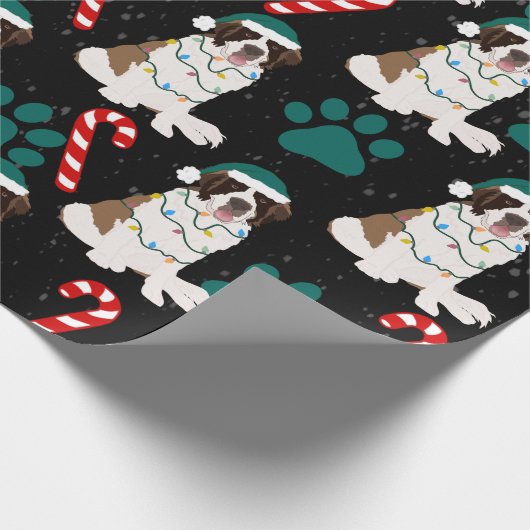 Kerstmis Saint Bernard Cadeaupapier (Hoek)