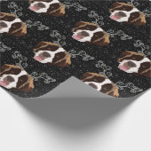 Kerstmis Saint Bernard Cadeaupapier (Hoek)