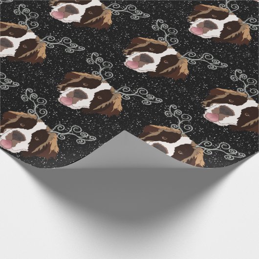 Kerstmis Saint Bernard Cadeaupapier (Hoek)