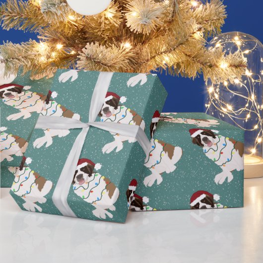Kerstmis Saint Bernard Cadeaupapier (Feestdagen)