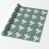 Kerstmis Saint Bernard Cadeaupapier (Uitgerold)