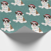 Kerstmis Saint Bernard Cadeaupapier (Hoek)