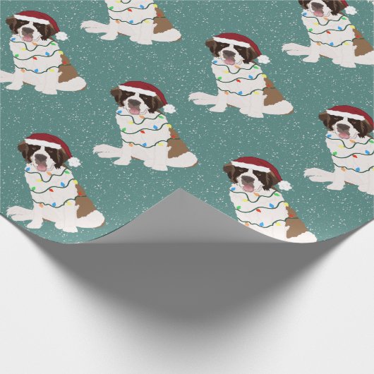 Kerstmis Saint Bernard Cadeaupapier (Hoek)