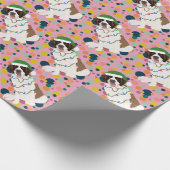 Kerstmis Saint Bernard Cadeaupapier (Hoek)