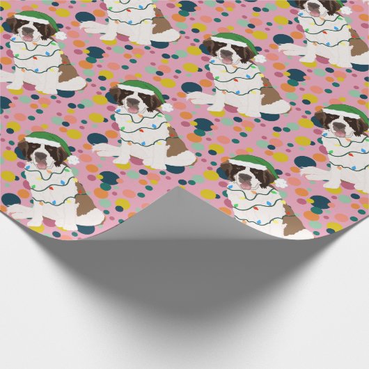 Kerstmis Saint Bernard Cadeaupapier (Hoek)