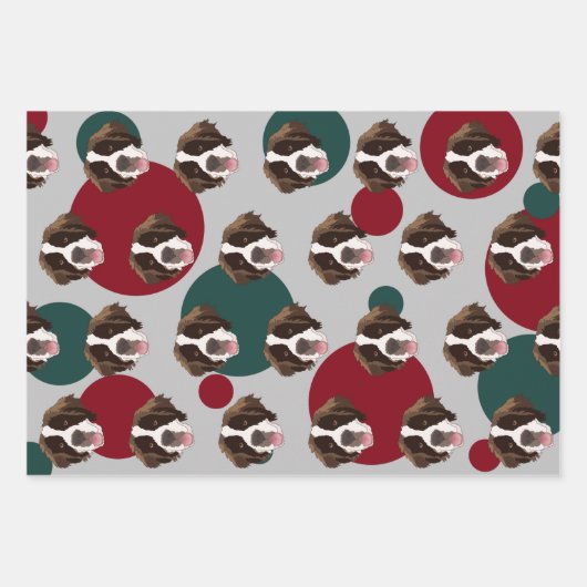 Kerstmis Saint Bernard Inpakpapier Vel (Voorkant)