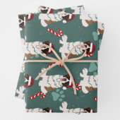 Kerstmis Saint Bernard Inpakpapier Vel (In situ)