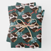 Kerstmis Saint Bernard Inpakpapier Vel (In situ)