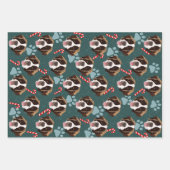 Kerstmis Saint Bernard Inpakpapier Vel (Voorkant)