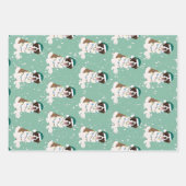 Kerstmis Saint Bernard Inpakpapier Vel (Voorkant)