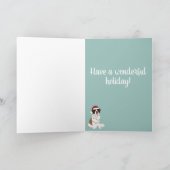 Kerstmis Saint Bernard Kaart (Binnen)