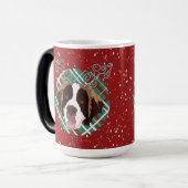 Kerstmis Saint Bernard Magische Mok (Voorkant links)