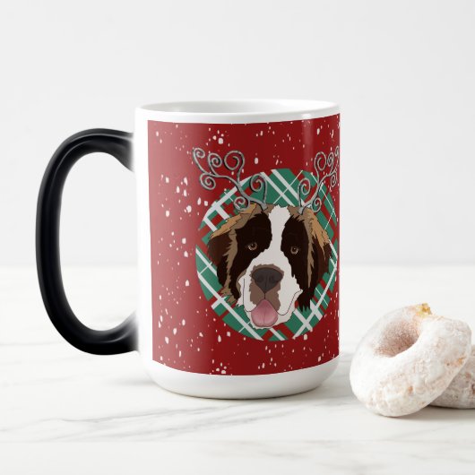 Kerstmis Saint Bernard Magische Mok (Met donut)