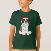 Kerstmis Saint Bernard T-shirt (Voorkant)