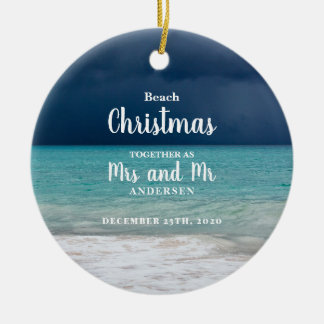 Kerstmis samen met mevrouw Mr. Family Keramisch Ornament