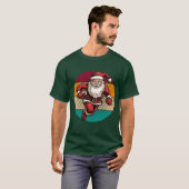 Kerstmis Santa Amerikaans football T-shirt (Voorkant volledig)