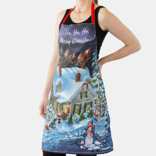 Kerstmis Santa APRON Persoonlijke naam cadeautje Schort