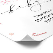 Kerstmis Santa Baby Baby shower Boeken voor Baby Poster (Hoek)