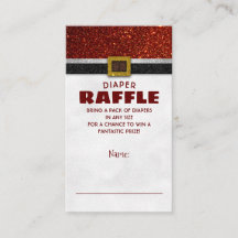 Kerstmis Santa Baby Luier Raffle Ticket