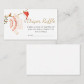 Kerstmis Santa Baby shower Luier Raffle Informatiekaartje (Voorkant / Achterkant)