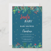 Kerstmis Santa Baby shower Waterverf Kaart (Voorkant)