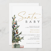 Kerstmis Santa Baby shower Xmas Kaart (Voorkant / Achterkant)