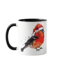 Kerstmis Santa Bird Koffie Mokken