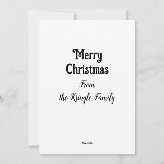 Kerstmis Santa Black Lab Flat Vakantie Kaart (Achterkant)