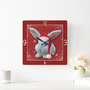 Kerstmis Santa Bunny klok