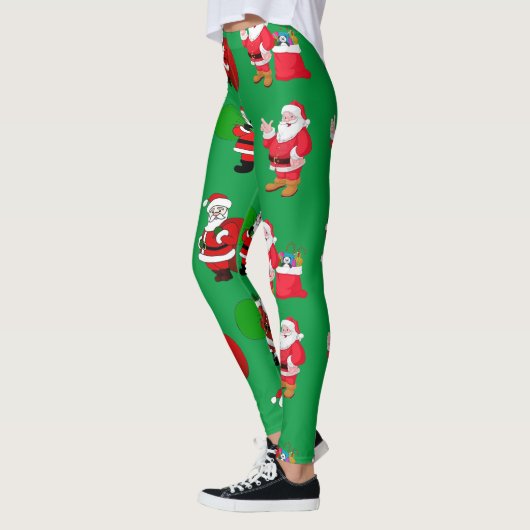 Kerstmis santa cadeaus cadeau patroon meisjes vrou leggings (Links)