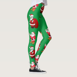 Kerstmis santa cadeaus cadeau patroon meisjes vrou leggings