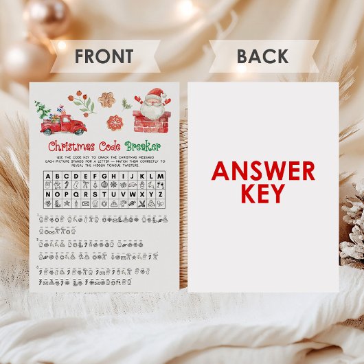 Kerstmis Santa Code Breker Spel Feestdagenkaart