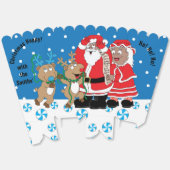 Kerstmis Santa DK Favor Boxes Bedankdoosjes (Ongevouwen)