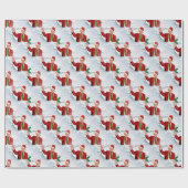 kerstmis santa donald trump cadeaupapier (Vlak)