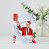 kerstmis santa donald trump feestdagenkaart (Staand voorkant)