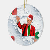 kerstmis santa donald trump keramisch ornament (Links)