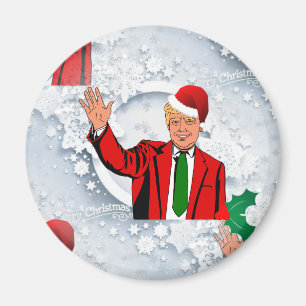 kerstmis santa donald trump magneet