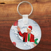 kerstmis santa donald trump sleutelhanger (Voorkant)